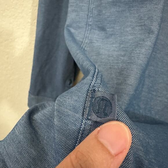 LULULEMON Commission Shirt Slate Blue Button Up LS Work Minimalist - Picture 6 of 9